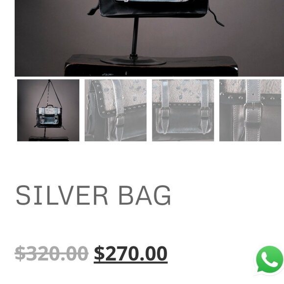 Mezcalero Silver/Cowhide Leather Crossbody Bag - Picture 7 of 7